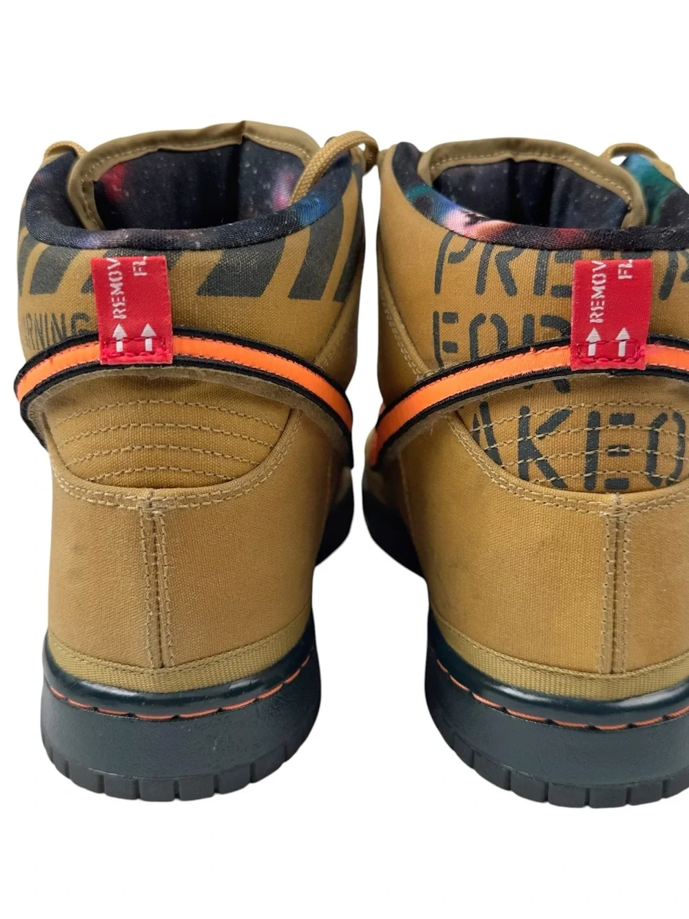 Nike Dunk Hi Premium QS Galaxy 503766 780 Flt Gold/Total Orange Size 10.5